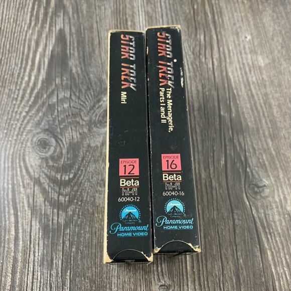 Lot Of 2 Star Trek Betamax Tapes Episodes 12 & 16 Miri The Menagerie I & II - Picture 5 of 6